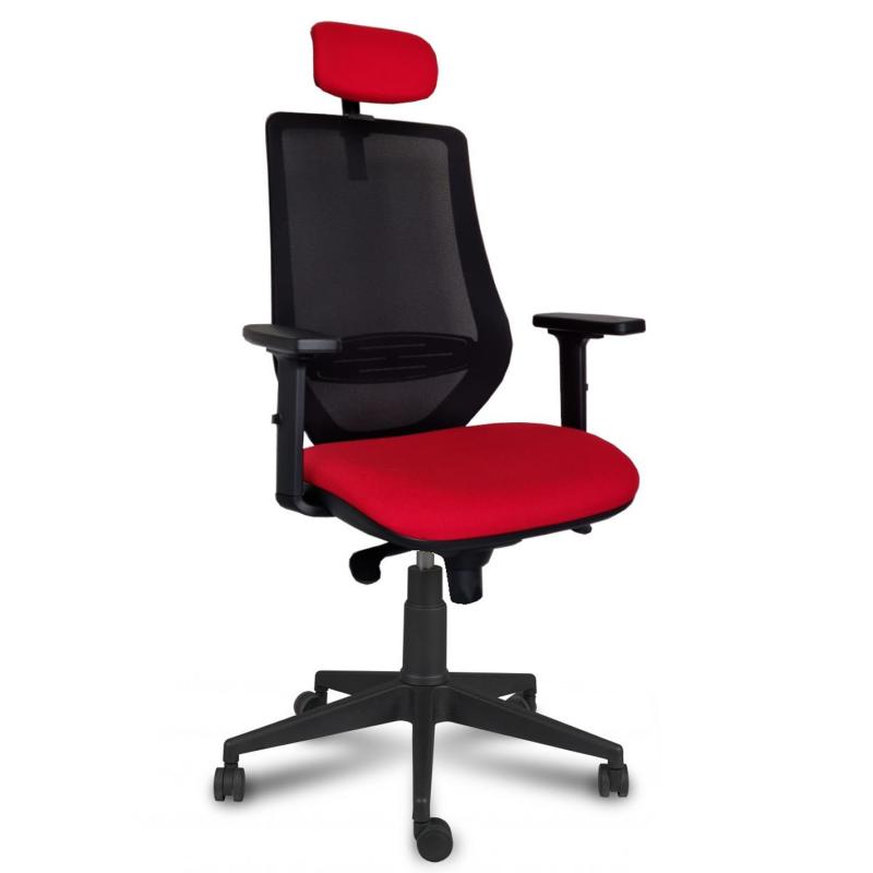 OfiElche-Sillas operativas-SILLA ODIN RESPALDO MALLA CON CABEZAL SIN BRAZOS