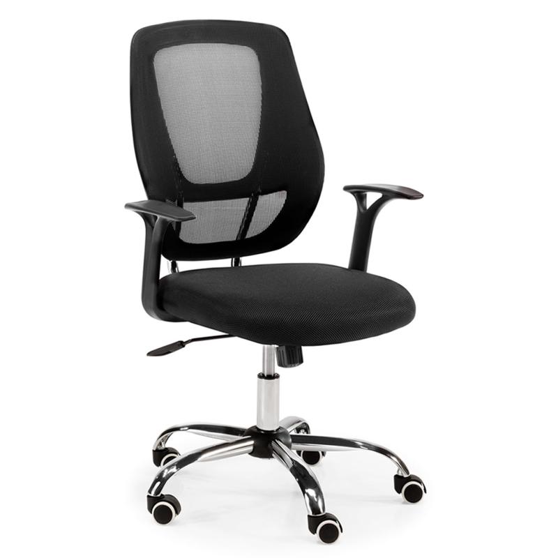 OfiElche-Sillas operativas-SILLA GENOVA RESPALDO MALLA CON BRAZOS FIJOS