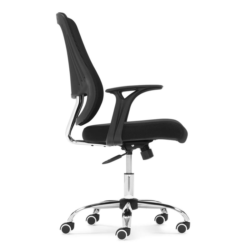 OfiElche-Sillas operativas-SILLA GENOVA RESPALDO MALLA CON BRAZOS FIJOS