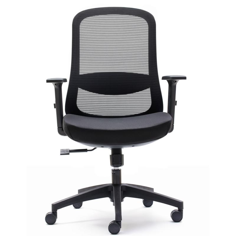 OfiElche-Sillas operativas-SILLA LIMA RESPALDO MALLA CON BRAZOS REGULABLES