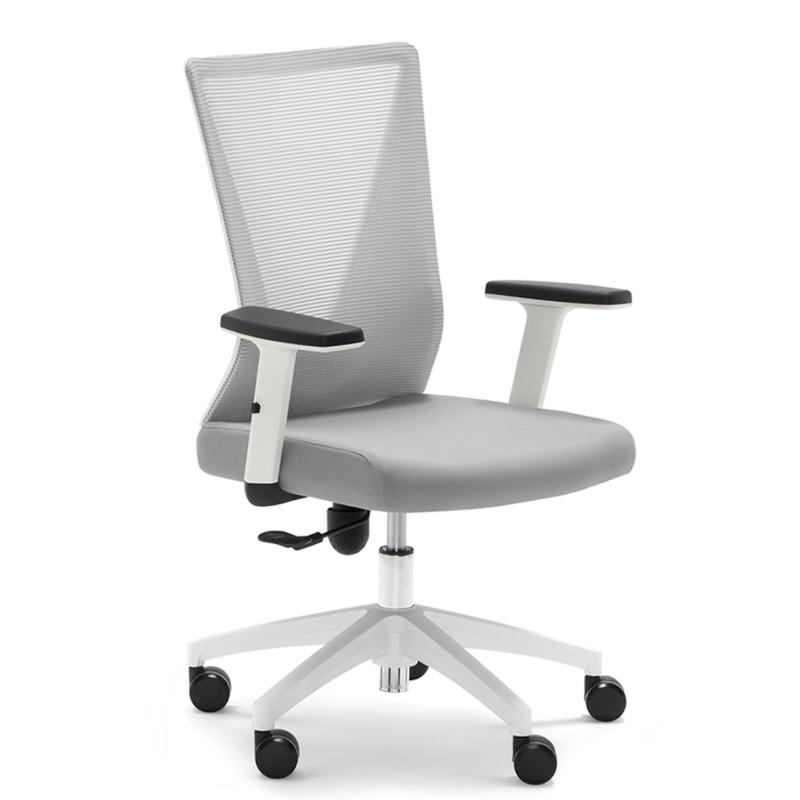 OfiElche-Sillas operativas-SILLA TIRANA NEGRO RESPALDO MALLA CON BRAZOS REGULABLES