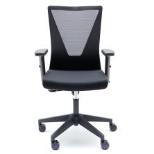 OfiElche-Sillas operativas-SILLA TIRANA NEGRO RESPALDO MALLA CON BRAZOS REGULABLES