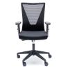 OfiElche-Sillas operativas-SILLA TIRANA NEGRO RESPALDO MALLA CON BRAZOS REGULABLES