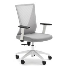 OfiElche-Sillas operativas-SILLA TIRANA BLANCO RESPALDO MALLA CON BRAZOS REGULABLES