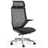 OfiElche-Sillones de direccion-SILLON TOKIO CROMADO CON BRAZOS FIJOS Y CABEZAL
