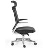 OfiElche-Sillones de direccion-SILLON TOKIO CROMADO CON BRAZOS FIJOS Y CABEZAL