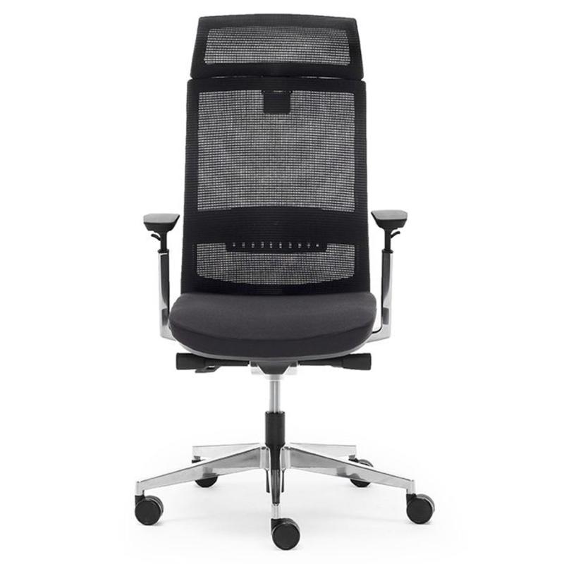 OfiElche-Sillones de direccion-SILLON TORONTO MALLA SYNCRO CON CABECERO Y DESPLAZAMIENTO DE ASIENTO