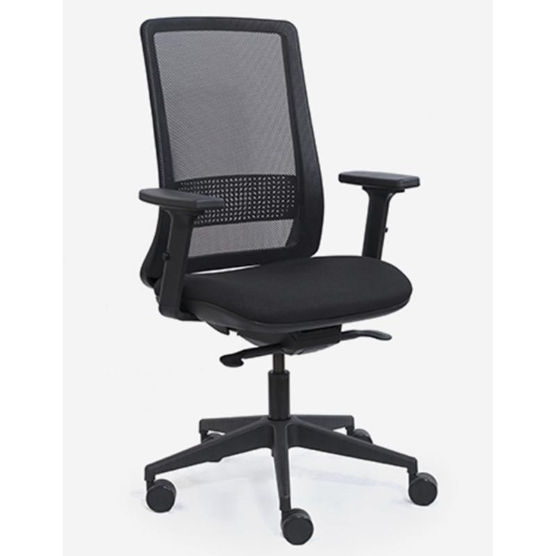 OfiElche-Sillas operativas-SILLA CLEVER RESPALDO MALLA SYNCRO CON BRAZOS 2D