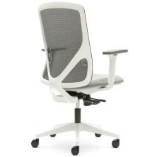 OfiElche-Sillas operativas-SILLA LYON BLANCA CON BRAZOS REG. SOPORTE LUMBAR BIZONA