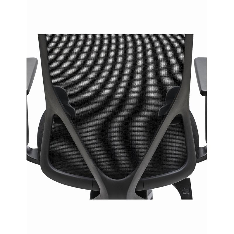 OfiElche-Sillas operativas-SILLA LYON BLANCA CON BRAZOS REG. SOPORTE LUMBAR BIZONA