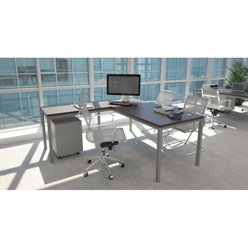 OfiElche-MESAS OPERATIVAS-MESA EURO 5100 FONDO 80Cm. CON PASACABLES