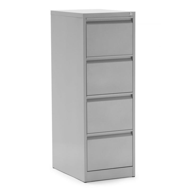OfiElche-ARMARIOS Y ARCHIVADORES-ARCHIVADOR METALICO 4 CAJONES DENVER BLANCO